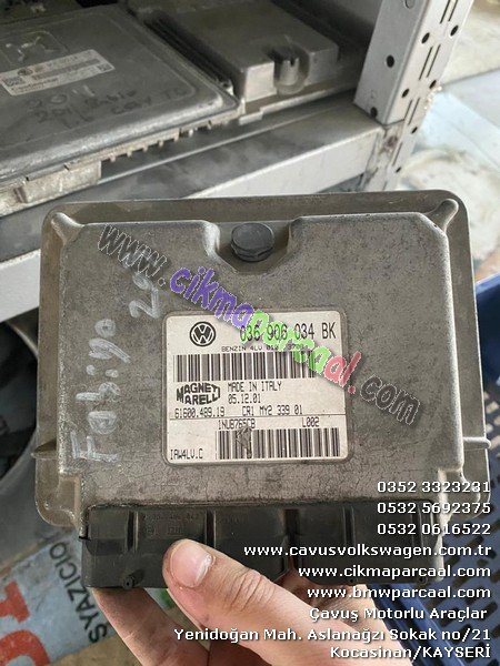 036 906 034 BK SKODA FABİA 1.4 ÇIKMA MOTOR BEYNİ ÇAVUŞ VOLKSWAGEN'DEN